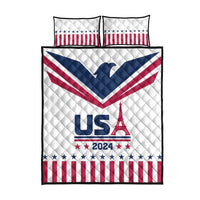 USA 2024 Eiffel Tower Quilt Bed Set United States Summer Sport - Wonder Print Shop