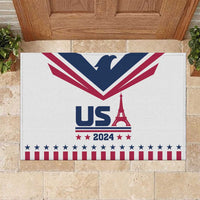 USA 2024 Eiffel Tower Rubber Doormat United States Summer Sport - Wonder Print Shop