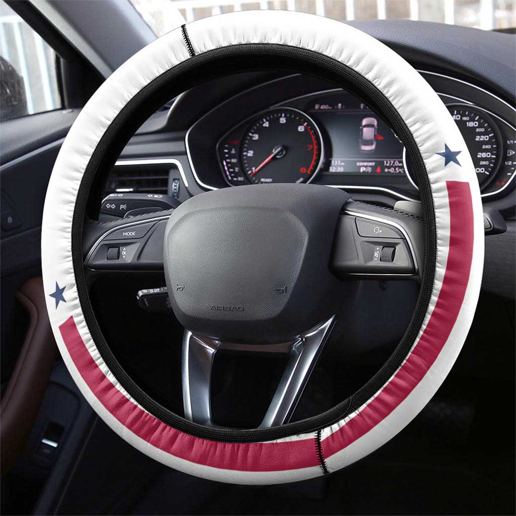 USA 2024 Eiffel Tower Steering Wheel Cover United States Summer Sport - Wonder Print Shop