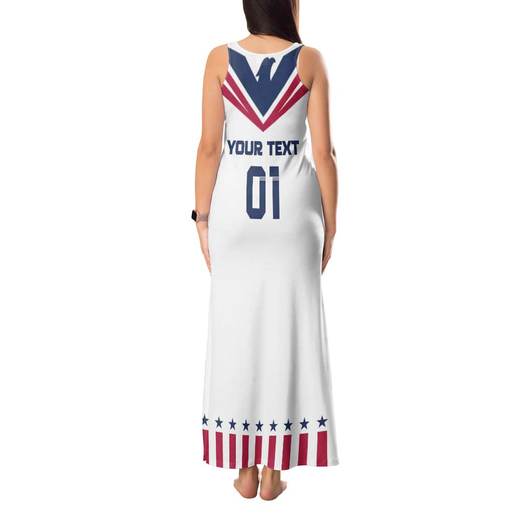 Custom USA 2024 Eiffel Tower Tank Maxi Dress United States Summer Sport - Wonder Print Shop
