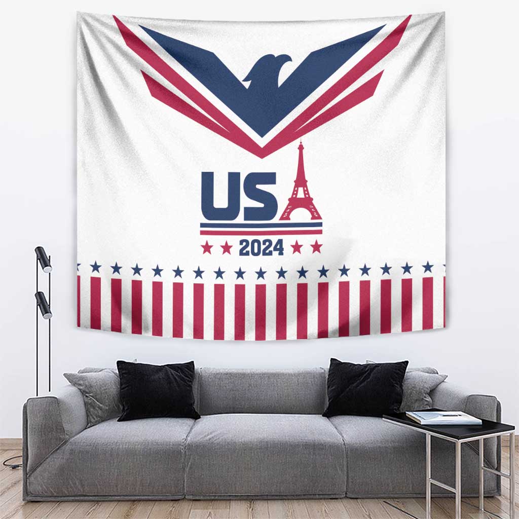 USA 2024 Eiffel Tower Tapestry United States Summer Sport - Wonder Print Shop