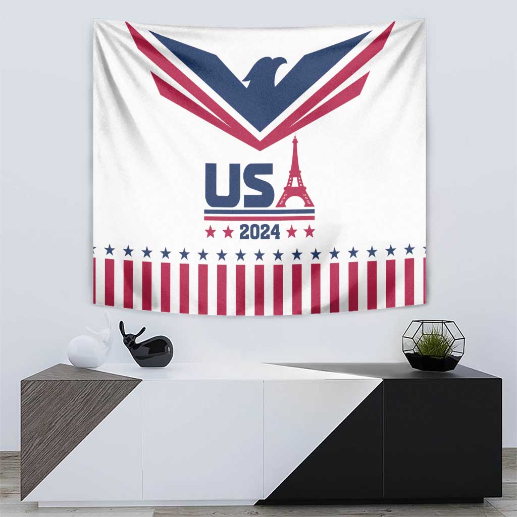 USA 2024 Eiffel Tower Tapestry United States Summer Sport - Wonder Print Shop
