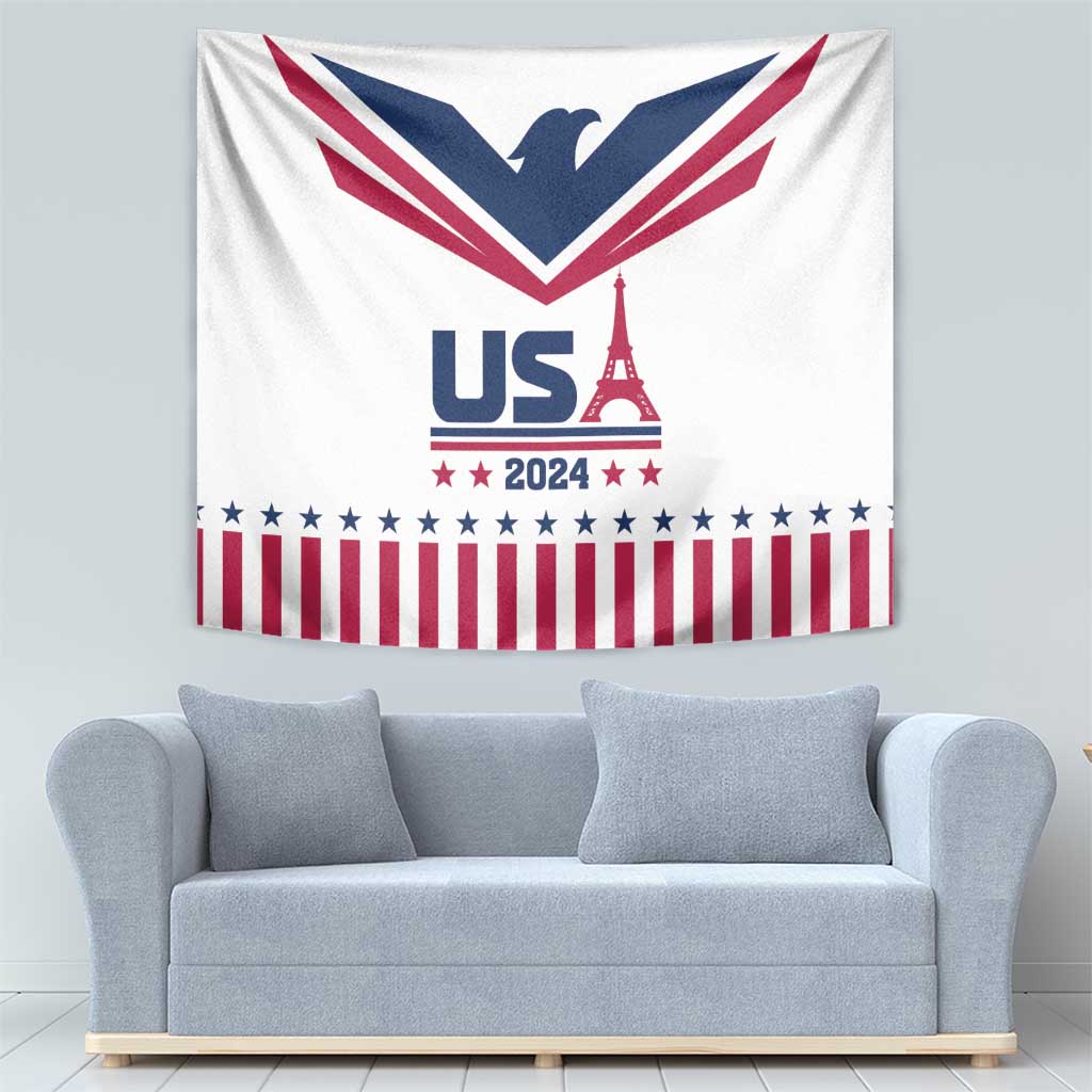 USA 2024 Eiffel Tower Tapestry United States Summer Sport - Wonder Print Shop