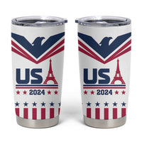 USA 2024 Eiffel Tower Tumbler Cup United States Summer Sport - Wonder Print Shop
