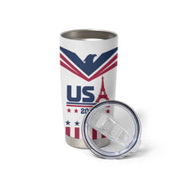 USA 2024 Eiffel Tower Tumbler Cup United States Summer Sport - Wonder Print Shop