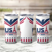 USA 2024 Eiffel Tower Tumbler Cup United States Summer Sport - Wonder Print Shop