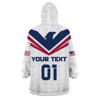 Custom USA 2024 Eiffel Tower Wearable Blanket Hoodie United States Summer Sport - Wonder Print Shop