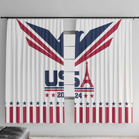 USA 2024 Eiffel Tower Window Curtain United States Summer Sport - Wonder Print Shop