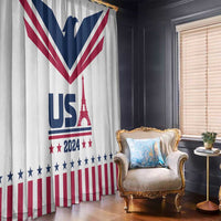 USA 2024 Eiffel Tower Window Curtain United States Summer Sport - Wonder Print Shop