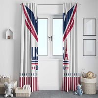 USA 2024 Eiffel Tower Window Curtain United States Summer Sport - Wonder Print Shop