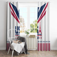 USA 2024 Eiffel Tower Window Curtain United States Summer Sport - Wonder Print Shop
