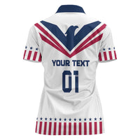 Custom USA 2024 Eiffel Tower Women Polo Shirt United States Summer Sport - Wonder Print Shop