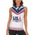 Custom USA 2024 Eiffel Tower Women Sleeveless Polo Shirt United States Summer Sport - Wonder Print Shop