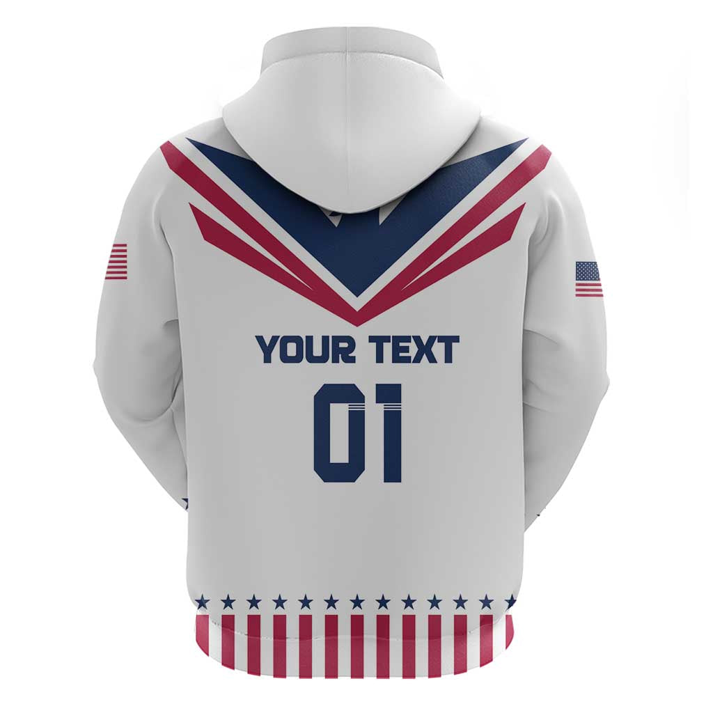 Custom USA 2024 Eiffel Tower Zip Hoodie United States Summer Sport - Wonder Print Shop