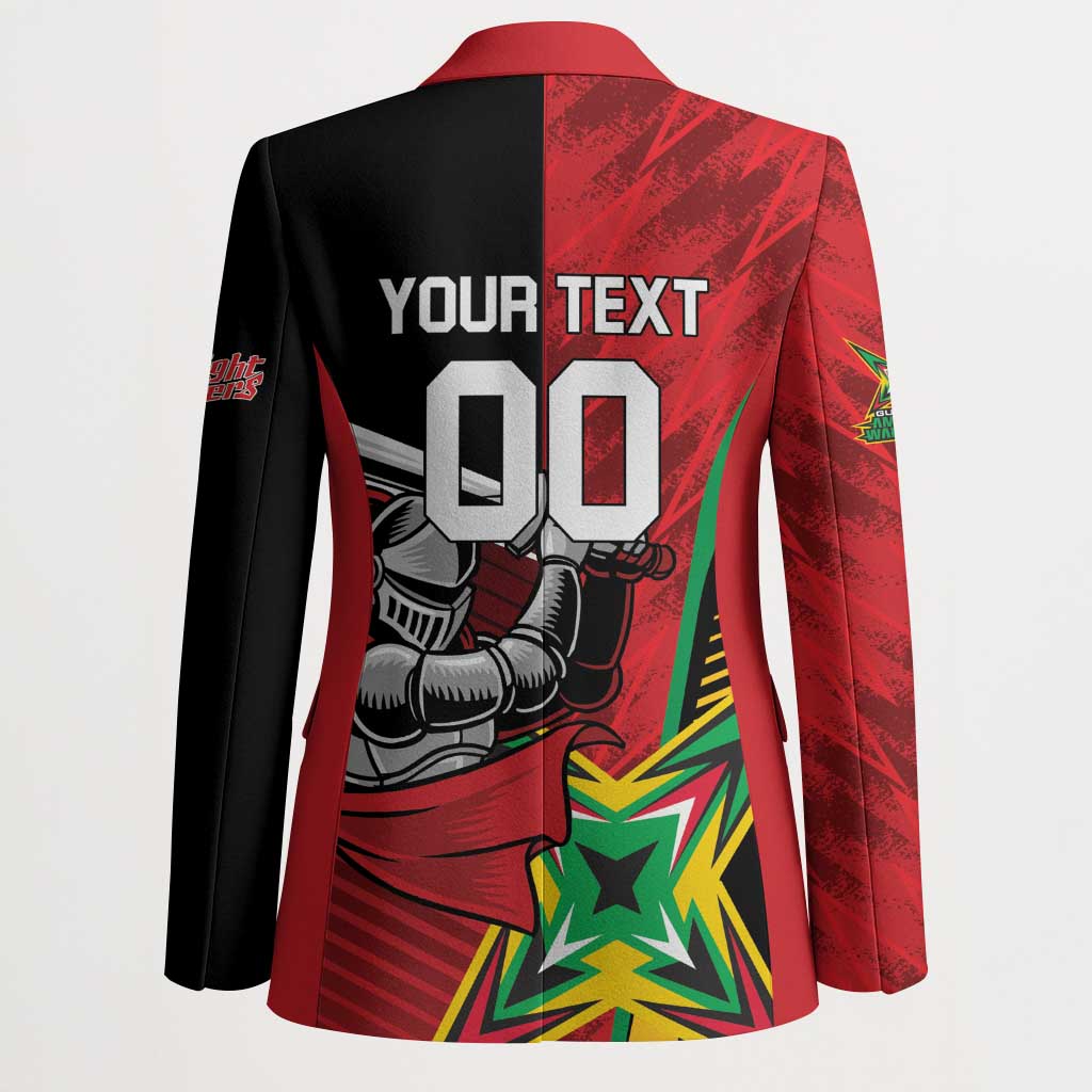 Custom Amazon Warriors Vs Knight Riders Blazer Trinbago and Guyana Face Off Cricket LT01