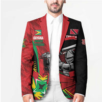 Custom Amazon Warriors Vs Knight Riders Blazer Trinbago and Guyana Face Off Cricket LT01