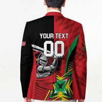 Custom Amazon Warriors Vs Knight Riders Blazer Trinbago and Guyana Face Off Cricket LT01