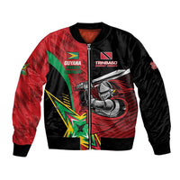 Custom Amazon Warriors Vs Knight Riders Bomber Jacket Trinbago and Guyana Face Off Cricket LT01