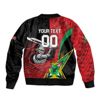 Custom Amazon Warriors Vs Knight Riders Bomber Jacket Trinbago and Guyana Face Off Cricket LT01