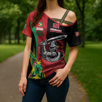 Custom Amazon Warriors Vs Knight Riders Cross Shoulder Shirt Trinbago and Guyana Face Off Cricket LT01