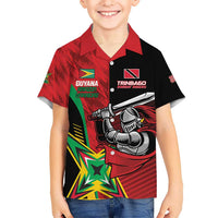 Custom Amazon Warriors Vs Knight Riders Kid Hawaiian Shirt Trinbago and Guyana Face Off Cricket LT01