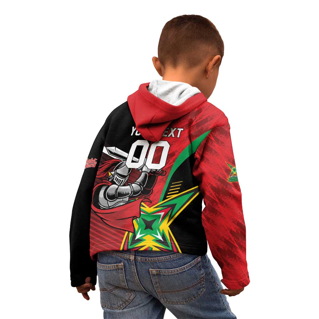 Custom Amazon Warriors Vs Knight Riders Kid Hoodie Trinbago and Guyana Face Off Cricket LT01