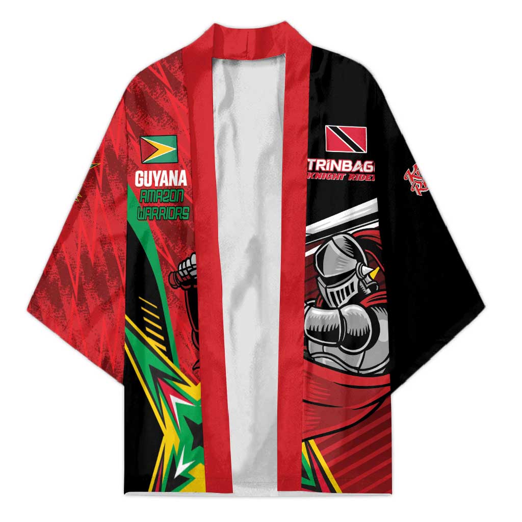 Custom Amazon Warriors Vs Knight Riders Kimono Trinbago and Guyana Face Off Cricket LT01