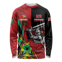 Custom Amazon Warriors Vs Knight Riders Long Sleeve Shirt Trinbago and Guyana Face Off Cricket LT01