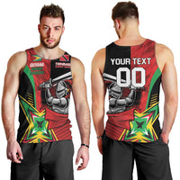 Custom Amazon Warriors Vs Knight Riders Men Tank Top Trinbago and Guyana Face Off Cricket LT01