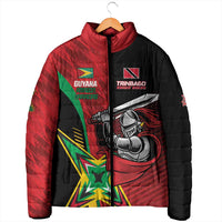 Custom Amazon Warriors Vs Knight Riders Padded Jacket Trinbago and Guyana Face Off Cricket LT01