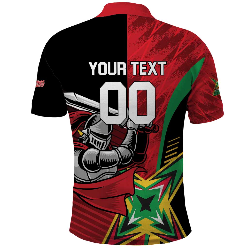 Custom Amazon Warriors Vs Knight Riders Polo Shirt Trinbago and Guyana Face Off Cricket LT01