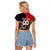 Custom Amazon Warriors Vs Knight Riders Raglan Cropped T Shirt Trinbago and Guyana Face Off Cricket LT01
