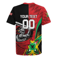 Custom Amazon Warriors Vs Knight Riders Rugby Jersey Trinbago and Guyana Face Off Cricket LT01