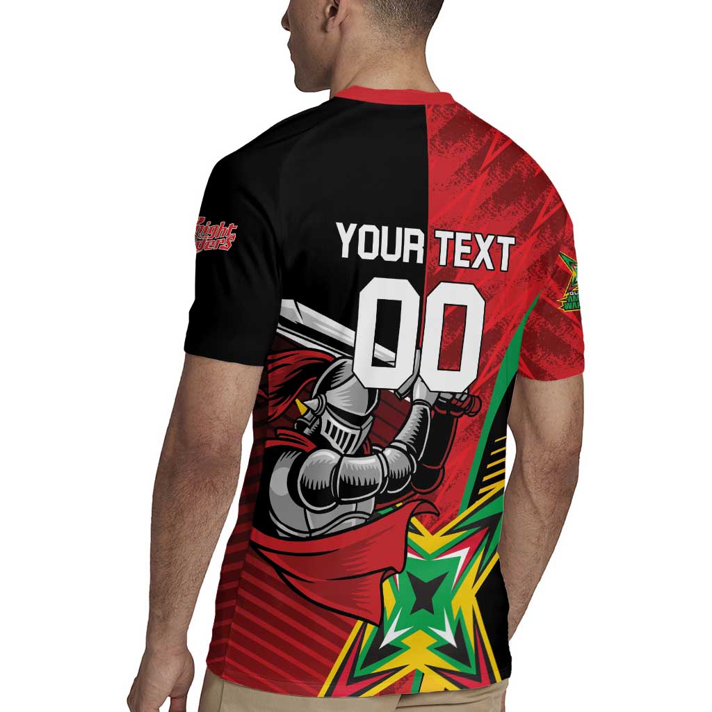 Custom Amazon Warriors Vs Knight Riders Rugby Jersey Trinbago and Guyana Face Off Cricket LT01