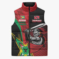 Custom Amazon Warriors Vs Knight Riders Sleeveless Puffer Jacket Trinbago and Guyana Face Off Cricket LT01