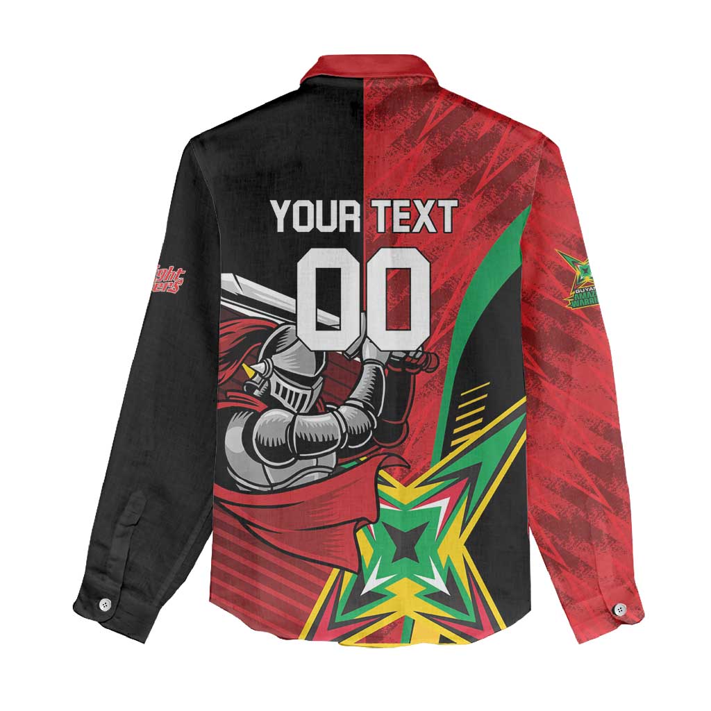 Custom Amazon Warriors Vs Knight Riders Women Casual Shirt Trinbago and Guyana Face Off Cricket LT01