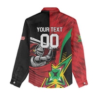 Custom Amazon Warriors Vs Knight Riders Women Casual Shirt Trinbago and Guyana Face Off Cricket LT01