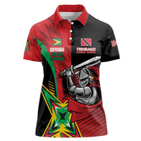 Custom Amazon Warriors Vs Knight Riders Women Polo Shirt Trinbago and Guyana Face Off Cricket LT01