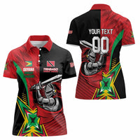 Custom Amazon Warriors Vs Knight Riders Women Polo Shirt Trinbago and Guyana Face Off Cricket LT01