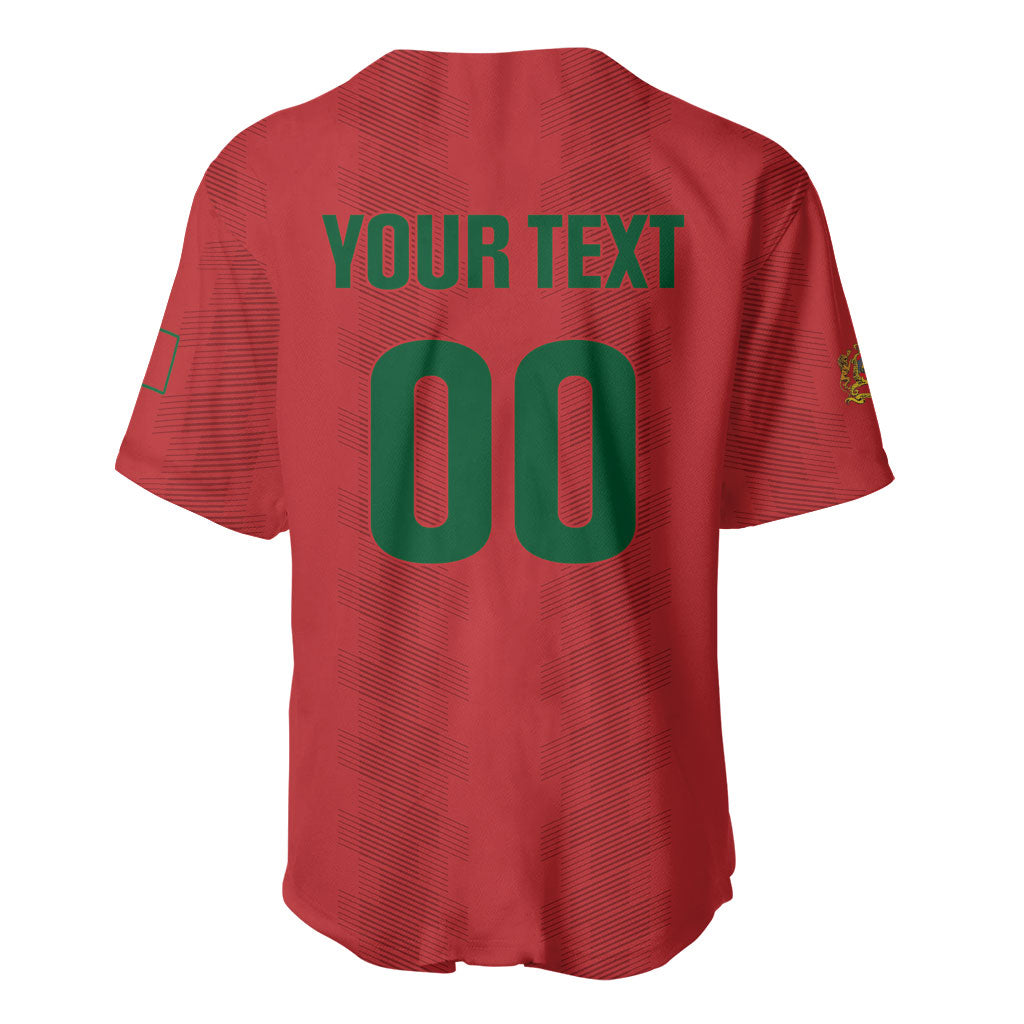 Custom Morocco 2026 Football Baseball Jersey Atlas Lionesses Born Winners