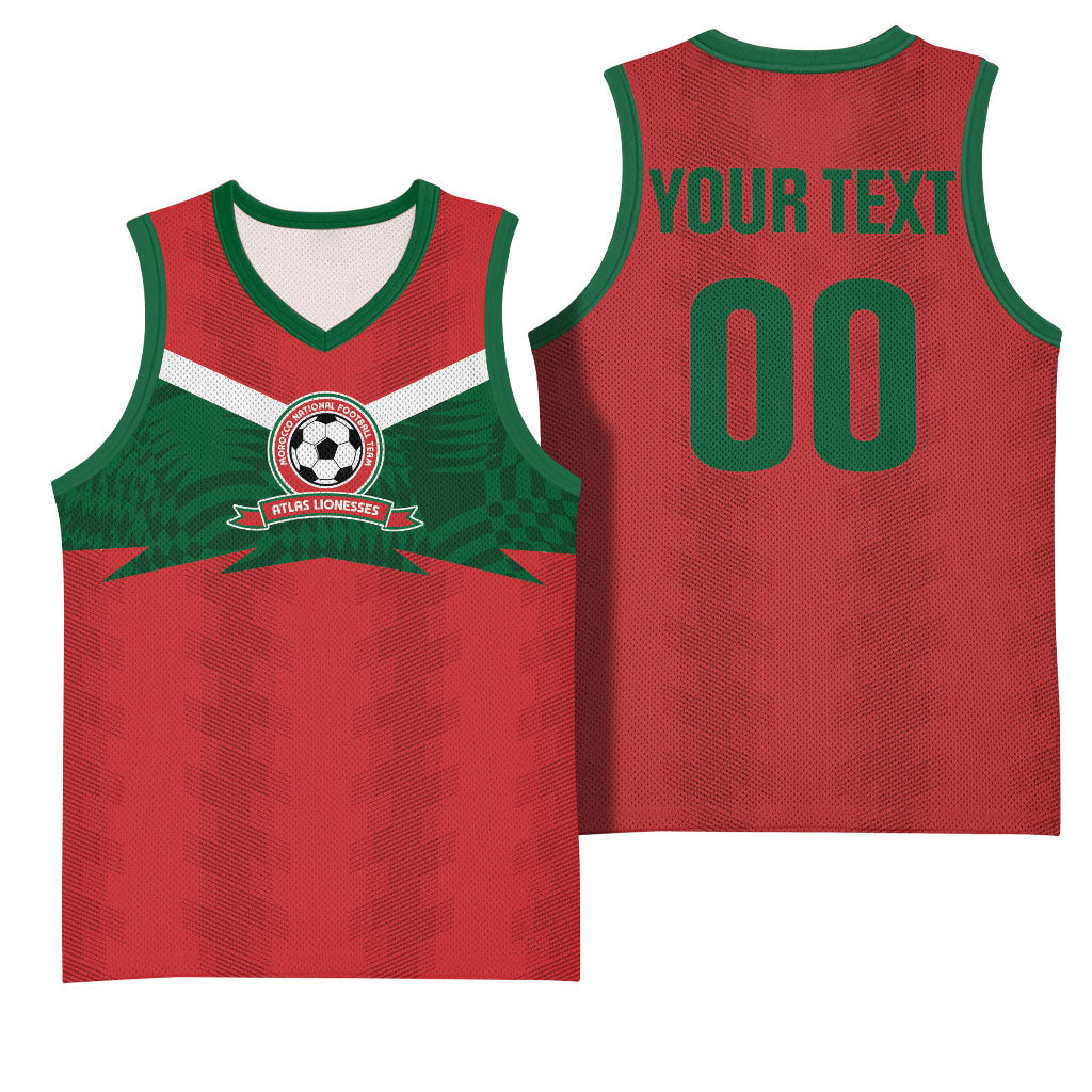 Custom Morocco 2026 Football Basketball Jersey Atlas Lionesses Born Winners