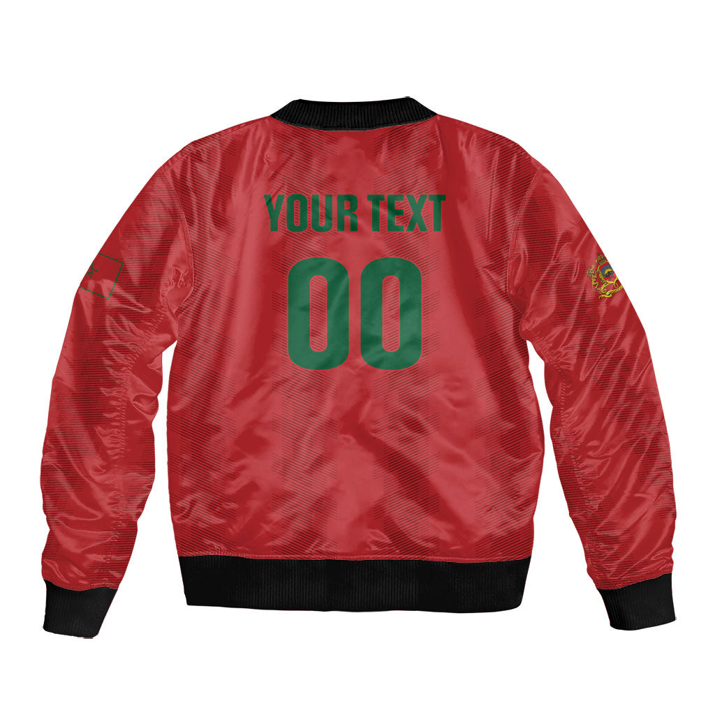 Custom Morocco 2026 Football Bomber Jacket Atlas Lionesses Born Winners