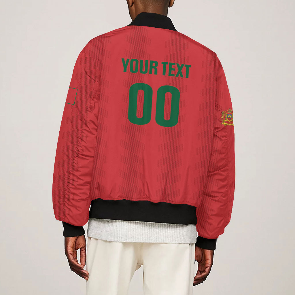 Custom Morocco 2026 Football Bomber Jacket Atlas Lionesses Born Winners