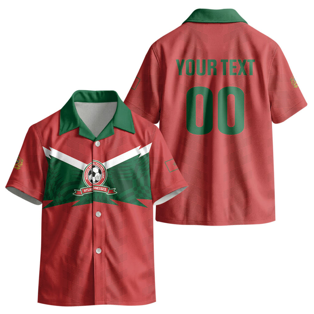 Custom Morocco 2026 Football Kid Hawaiian Shirt Atlas Lionesses Born Winners