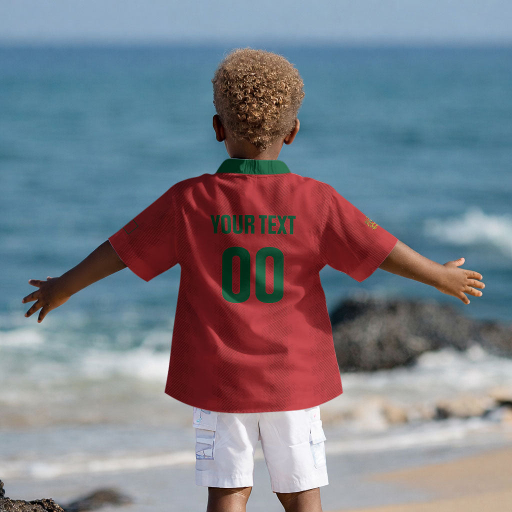 Custom Morocco 2026 Football Kid Hawaiian Shirt Atlas Lionesses Born Winners
