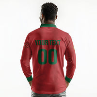 Custom Morocco 2026 Football Long Sleeve Polo Shirt Atlas Lionesses Born Winners