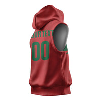 Custom Morocco 2026 Football Sleeveless Hoodie Atlas Lionesses Born Winners