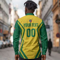 Custom South Africa 2026 Football Long Sleeve Button Shirt Banyana Banyana
