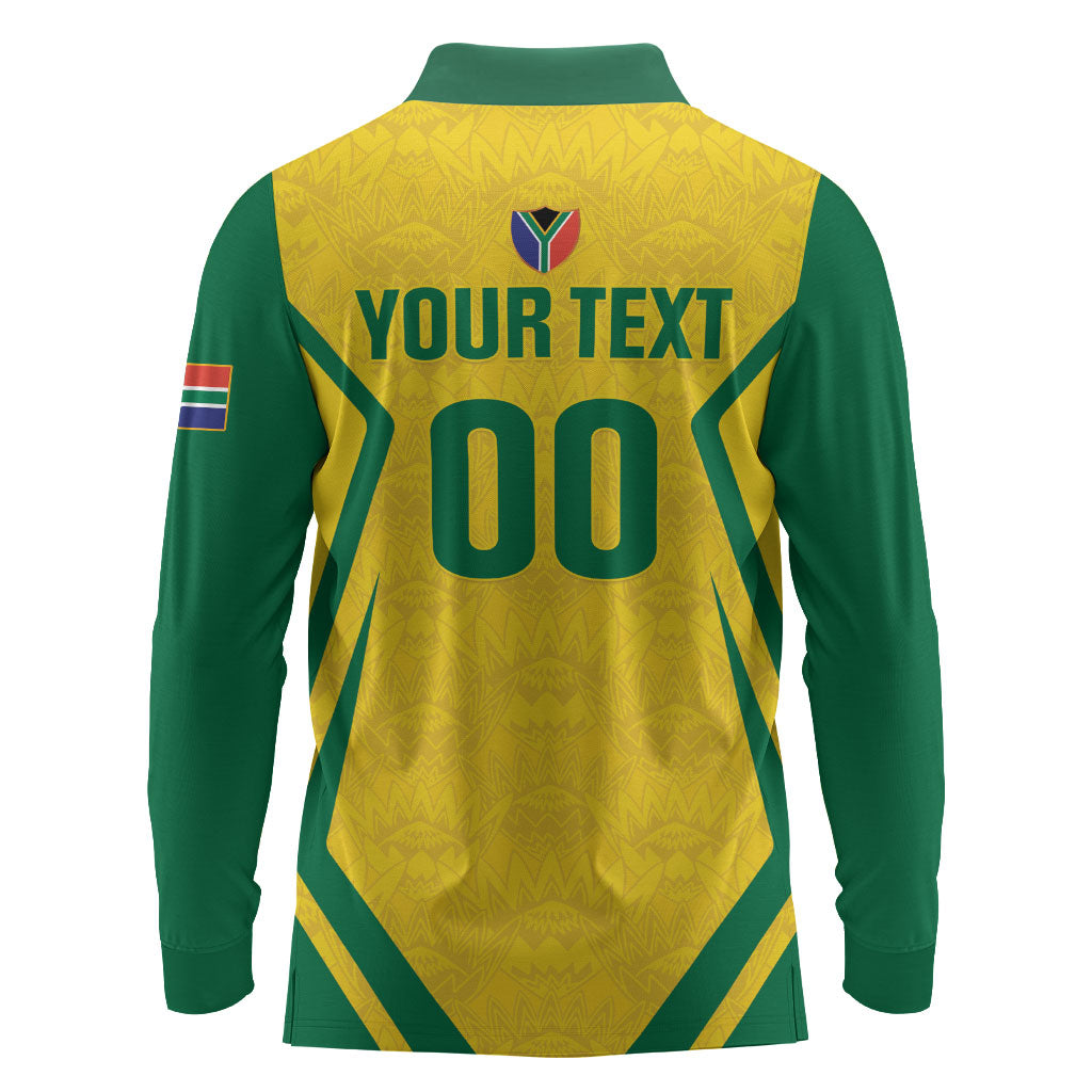 Custom South Africa 2026 Football Long Sleeve Polo Shirt Banyana Banyana