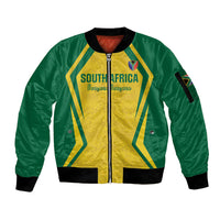 Custom South Africa 2026 Football Sleeve Zip Bomber Jacket Banyana Banyana